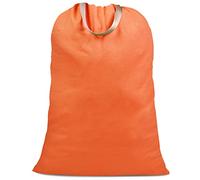 SANFERGE Cotton Canvas Laundry Bag with Handles & Drawstring Straps, Heavy Duty Extra Large Laundry Bags for Laundromat and Household, 25.5x34 Inch, Orange