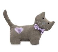 SANFERGE Door Stopper, Fabric Animal Weighted Heavy, Gray Purple Cat, Decorative Home and Office
