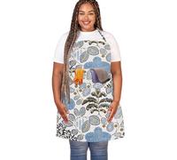 SANFERGE Extra Large Linen Cotton Apron for Men & Women - TRANSLATE Plus Size Durable Apron with 2 Pockets, Adjustable Waistband, Machine Washable - Oversized Apron for Baking, Cooking, Tree, OVERSIZE