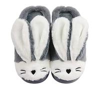 Sanfiago Cozy Cute Bunny Animal Rabbit Home Slippers for Women Girls Memory Foam Sole Indoor Outdoor US Size 9-10 UK Size 7-8