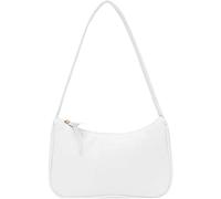 Sanfiyya Crescent Shoulder Bag,Under the Arm Purse,Retro PU Leather Shoulder Bag,Fashion Underarm Bag,Women's Armpit Handbags (White)