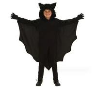 Sanfiyya Kids Unisex Vampire Bat Costume, Jumpsuit Halloween Cosplay Costume Set with Gloves, Child Hooded Bat for Boys Girls/51.2-55.1 inch