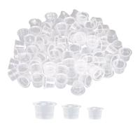 Sanfiyya Tattoo Ink Caps, 300Pcs Plastic Pigment Caps, Disposable Tattoo Cups, Permanent Makeup Pigment Clear Holder Container Cap Accessory