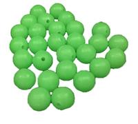 Sanfly 200pcs Luminous Fishing Beads Soft Rubber Floating Fluorescent Green Fishing Beads Diameter 6mm