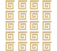 Sanfly 20pcs Frame Acrylic Mirror Wall Decals Gold Wall Stickers Diy Building Border Mirror Decals for Home Decoration