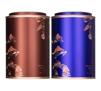 Sanfly 2pcs Chinese Metal Tea Storage Box Airtight Container Tinplate Case Tin Cans for White Tea Longjing Black Tea