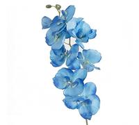 Sanfly Artificial Orchid Flower Stems 7 Blue Flower with Long Stems for Home Wedding Flower Arrangement