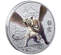 Sanfly Chinese Ancient Mythical Creatures Gold Coin Collection Dragon Challenge Coin Badge Lucky Wealth Commemorative Souvenir Gift