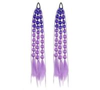 Sanfly Colored Hair Extensions, Colored Braided Hair Extensions for Kids Bubble Ponytail Extension with Hair Tie, Ombre Hair Accessories for Girls