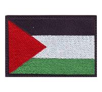 Sanfly Embroidered Military Morale Emblem Badges Applique Palestine Flag Patch Fastener Hook and Loop for Clothing Bag