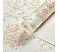 Sanfly Flower Wall Art Decals Peony Floral Wall Stickers Peel and Stick Leaves Wall Art Mural for Bedroom Living Room Kids Room