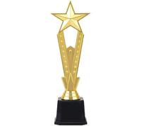 Sanfly Golden Award Trophy Plastic Pentagram Trophy Award Trophy Toy for Singing Dancing Competition Reward Prize Cup 25cm