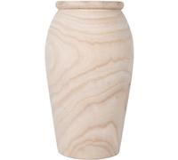 Sanfly Handmade Wooden Vase, Rustic Flower Vases Decorative Floral Vase Pottery Farmhouse Vase for Displaying Dried Grasses and Flowers