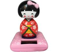 Sanfly Kimono Car Ornament Solar Powered Car Interior Decor Nodding Japanese Car Dashboard Design Gift for Home Decor
