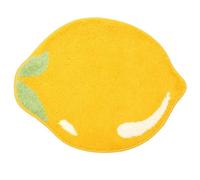 Sanfly Lemon Bath Mats for Bathroom Cute Fruit Shape Bathroom Rugs for Bedroom Decor Non-slip Floor Mat for Bedside Doorway Toilet