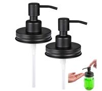 Sanfly Mason Jar Liquid Soap Dispenser Lids Pump 2pcs/set Stainless Steel Bottles Lid Pumps Replacement for Regular Canning Lids