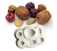Sanfly Nuts and Berries Sugarpaste Silicone Mould for Cake Decorating Crafts Cupcakes Candies Chocolate Clay