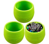 Sanfly Plastic Flower Pots 3pack/setsmall Hexagon Resin Flower Planter Garden Flower Plant Container for Window Wall