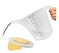 Sanfly Plastic Measuring Jugs 1 Litre Measuring Cup, Long Spout Jug Funnel Baking Measuring Jug 1000ml with Clear Scale Kitchen Measuring Jug Set