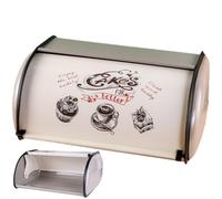 Sanfly Roll Bread Storage Box Metal Countertop Bread Storage Bin Large Capacity Bread Box Kitchen Storage Organizer
