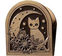 Sanfly Scrapbooking Journaling Metal Clip Vintage Rose Cat Pattern Handbook Decorative Metal Clamp Set Paper Clips for Paperwork