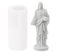 Sanfly Silicone Candle Mould for Candle Making 3d Virgin Mary Silicone Candle Mold Diy Craft Resin Mold for Craft Ornaments Home Decor