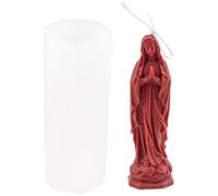 Sanfly Silicone Candle Mould for Candle Making 3d Virgin Mary Silicone Candle Mold Diy Craft Resin Mold for Craft Ornaments Home Decor