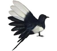 Sanfly Simulation Magpie Cute Fake Pigeon Model Artificial Bird Figurine Bird Decor Outdoor Bird Decoration Garden Animal Prop for Home