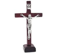 Sanfly Wood Cross Crucifix Decor Crucifix Hanging Statue Wall Hanging for Home Church Wall Decoration Ornament Home Decor