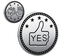 Sanfly Yes/no Commemorative Lacquered Metal Badge Copper Coin Challenge Coin for Decision-making Divination Game Coin