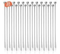 Sanfoelek 23 varillas de metal para agitar, agitres de café de acero inoxidable, reutilizables, varillas Swizzle para cócteles, varillas multifuncionales para epoxi, resina, café, vino, bebidas, té