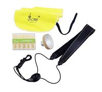 Sanfoelek 4-in-1 Alto Saxophone Sax Accessory Kit Belt Cleaning Cloth Reed Aluminum Mute