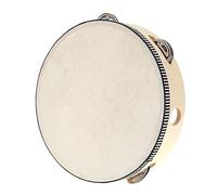 Sanfoelek 8 Inch Handheld Tambourine with Metal Jingles Percussion Drum Early Education Instrument Musical Toy for Kids Students