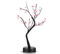 Sanfoelek Artificial Cherry Blossom Tree Light for Decor Indoor 36 Light Cherry Flower Tree USB and Battery Operated Touch Switch 2 Light Modes Aesthetic Room Decor Photography Props for Home Office P