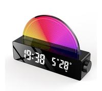 Sanfoelek Colorful Alarm Clock Morning Wake Up Alarm Sunrise Simulator Bedroom Night Light Support 2 Wakeup Modes Multi-ColorBrightness Adjustable for Home Bedroom Living Room Decoration Holiday s