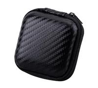 Sanfoelek Earbud Case Earphone Carrying Case Holder Hard EVA Headphone Storage Bag Small Zipper Pouch for Wed Earbuds Wall Charger USB Adapter Cable