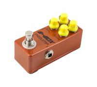 Sanfoelek Guitar B-Box Preamp Pedal Electric Guitar Effects Pedal True Bypass Zinc Alloy Shell DC 9V 6.35mm Input/Output Interface Gain/Treble/Bass/ 4 Knobs Mini Guitar B-Box Preamp Effector