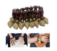 Sanfoelek Handmade Nuts Shell Bracelet Handbell for Djembe African Drum Conga Percussion Accessories