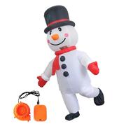 Sanfoelek Inflatable Christmas Snowman Costume Funny Clothes Air Blow-Up Suit Holiday Party Cosplay Costume for Adults with Blower Battery Box - Not Include Battery