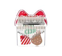 Sanfoelek Kalimba Thumb Piano 17 Keys Santa Claus/Christmas Present Portable Musical Instrument Cartoon Cute Kalimba Thumb Piano Music Box for Beginners Interesting Party Travel Thumb Piano Instrument