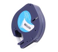 Sanfoelek Labeling Tape 91201 Plastic Self-Adhesive Refills Black Print on White 12 Inch * 13 Feet 12mm * 4m for LT-100H Label Maker, 1 Roll