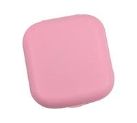 Sanfoelek Simple Small Portable Candy-Colored Contact Lens Case Built-in Tweezers Suction Stick Frosted Surface Contact Lenses Companion Care Box