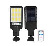 Sanfoelek Solar Street Lights Outdoor Automatic LED Street Light Waterproof Motion Sensor 120 Degree Detection 3 Adjustable Modes for Gardens Paths Lanes Backyard Wall Lights with Remote Control