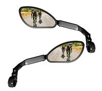Sanfoelek Telescopic Bicycle Rear Flat Mirror 360 Degree Rotatable Bike Handlebar Side Rear View Mirror for MTB Road Bike