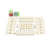 Sanfoelek76PCS Felt Wool Polishing Buffing Pad Set Wheel Grinding Head Point & Mandrel Kit Accessories Tools Compatible for