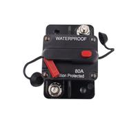 Sanfoelek80 Amp Ccuit Breaker for Marine Trolling Motors Boat ATV Manual Power 12V-42VDC with Manual Reset Waterproof Inline Fuse Inverter (80A)