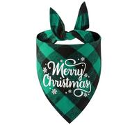 SanfoelekDog Bandanas - Classic Triangle Merry Printing Plaid Fall Pet Scarf Bibs Kerchief s Set - Pet Holiday Accessories Decoration for Small to Large Puppy Dogs Cats