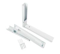 Sanfor Universal Microwave Wall Mount, Extendable with 2 Arms, Folding Brackets, White, Adjustable 30.5 and 45 cm, Hanging Appliances