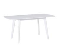 Beliani Extending Dining Table Sanford White 120/160 Cm 80 Cm, White