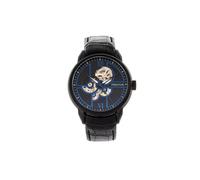 Sanford Semi-Skeleton Leather-Band Watch Heritor Automatic Black One Size